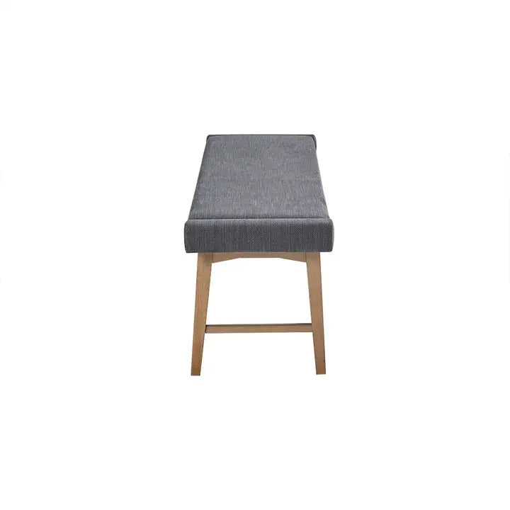 Modern Mid-Century Upholstered Accent Bench - Grey