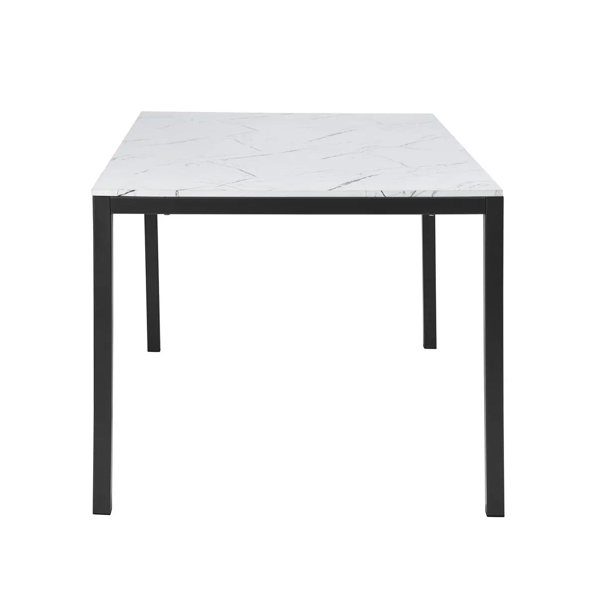 Brandt 59'' Modern Dining Table Wood Top with Marble Finish