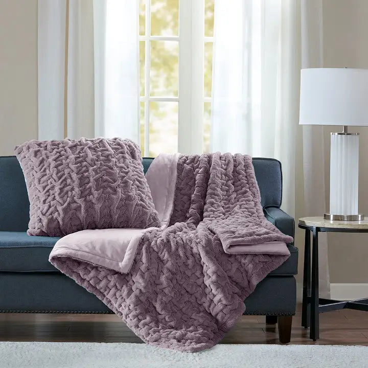 Ruched 50x60" Throw Blanket