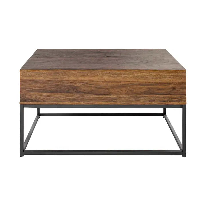 Kravets Lift Top Wood Coffee Table with Storage in Brown