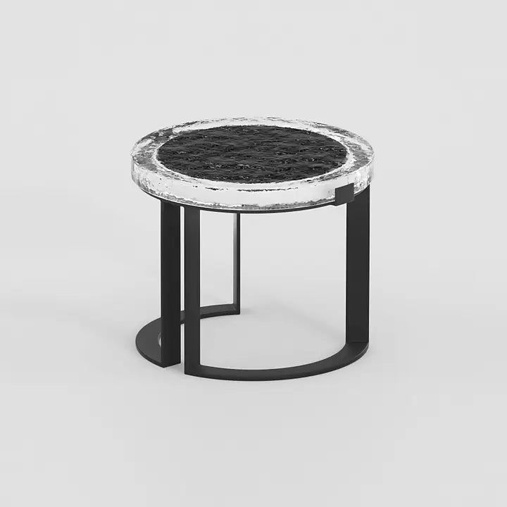 Solar Powered Garden Acrylic Coffee Table with Light