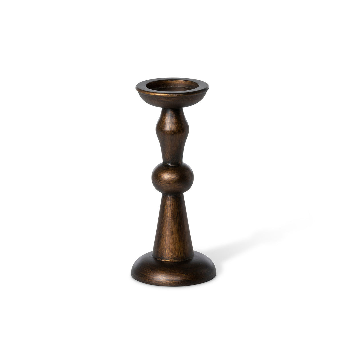 Manor Hearth Wood Candle Holder - Small
