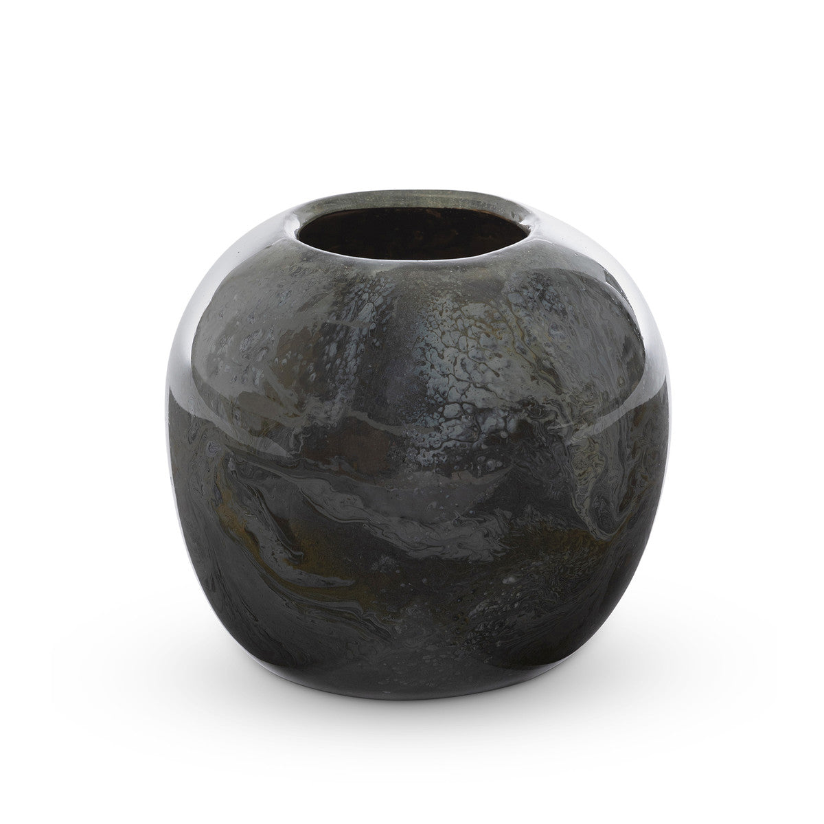 Dakota Artisan Glass Round Vase - Medium