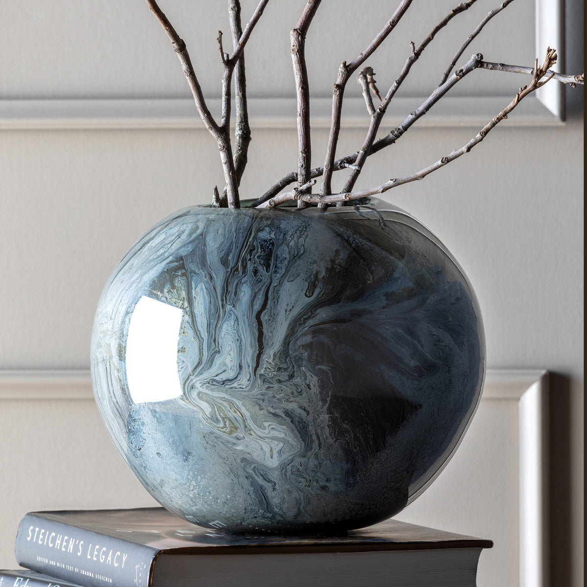 Dakota Artisan Glass Round Vase - Large