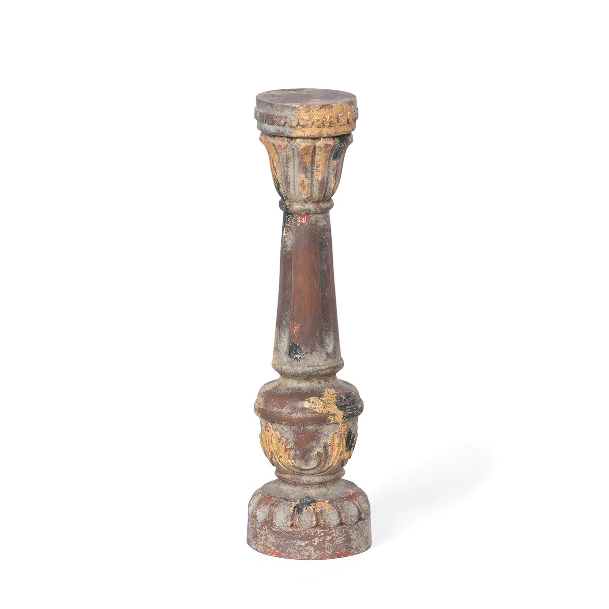 Delgado Carved Wood Candle Holder - 16"