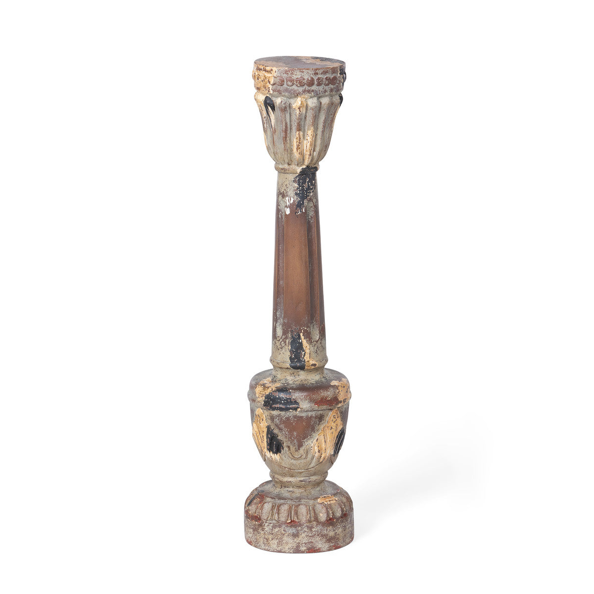 Delgado Carved Wood Candle Holder - 24"