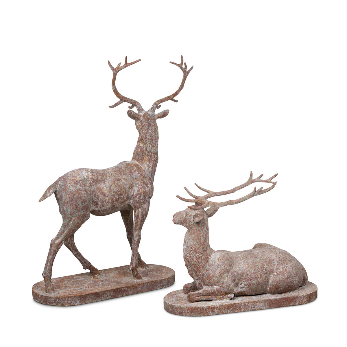 Cast Iron Estate Stags - Set of 2