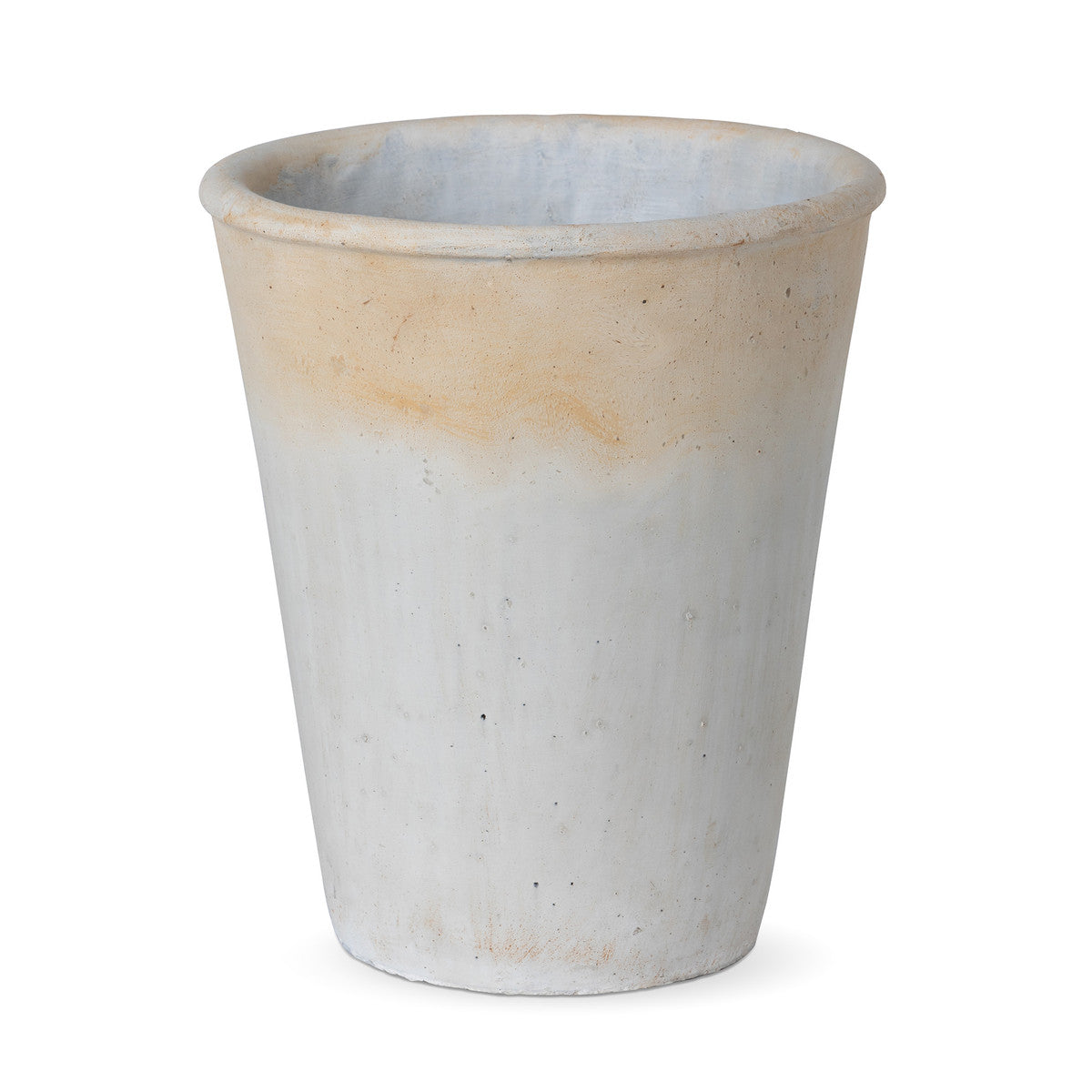 Distressed Concrete Tall Planter - Large