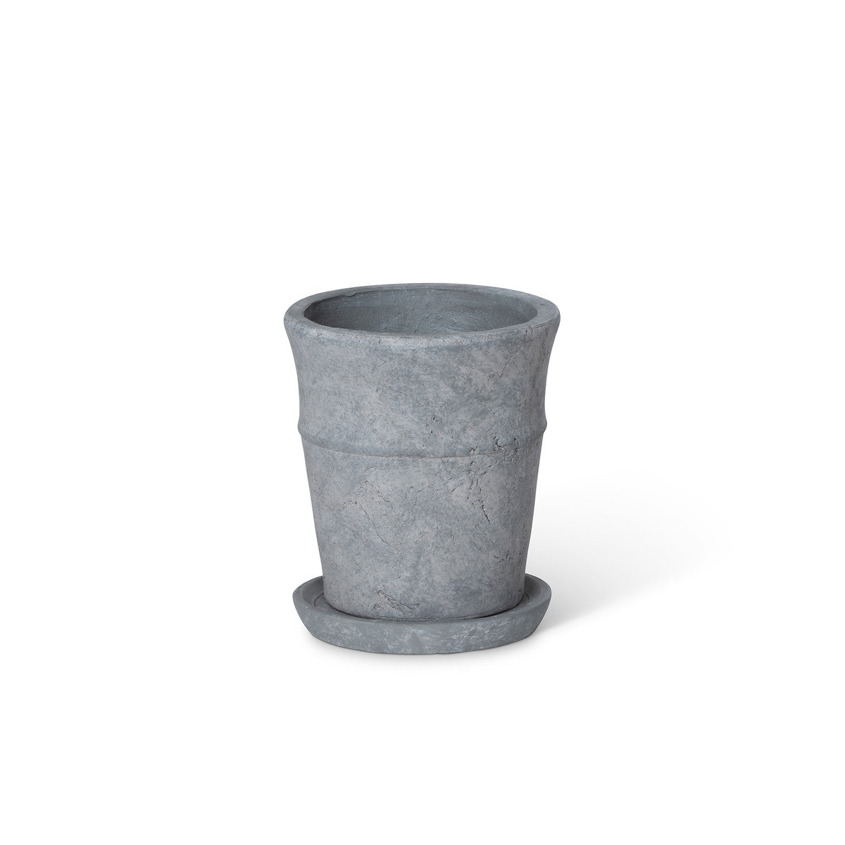 Meyer Cement Garden Pot w/ Tray - 5.5"