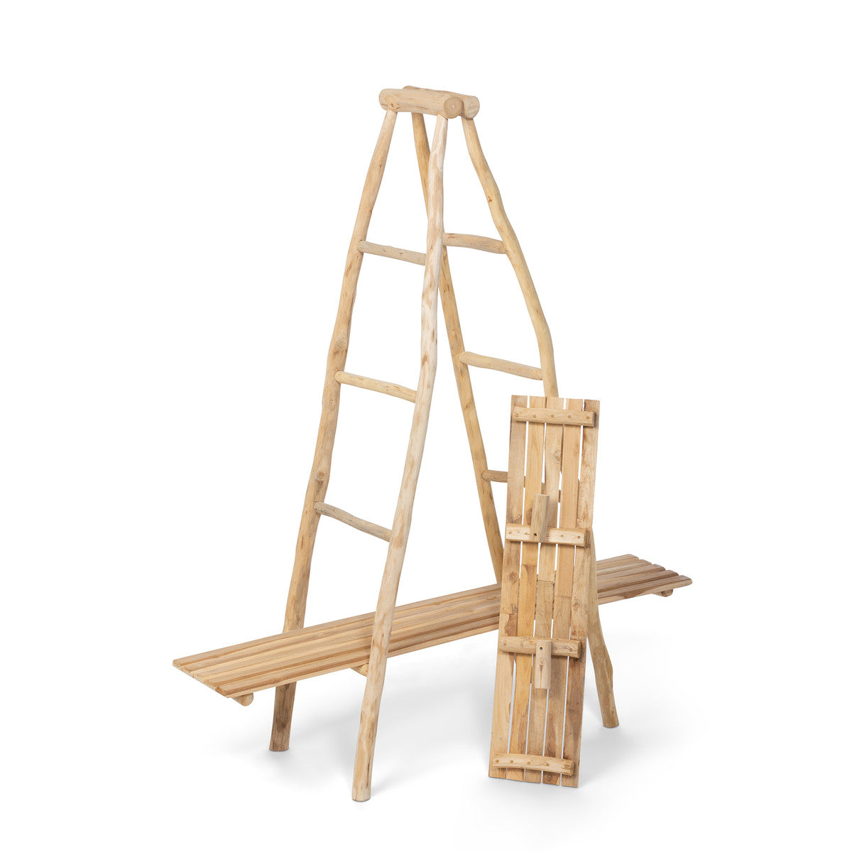 Natural Ladder Display Shelf