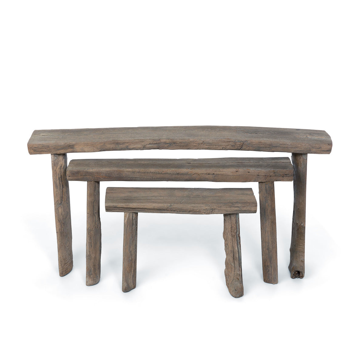 Reclaimed Wood Nesting Tables - Set of 3