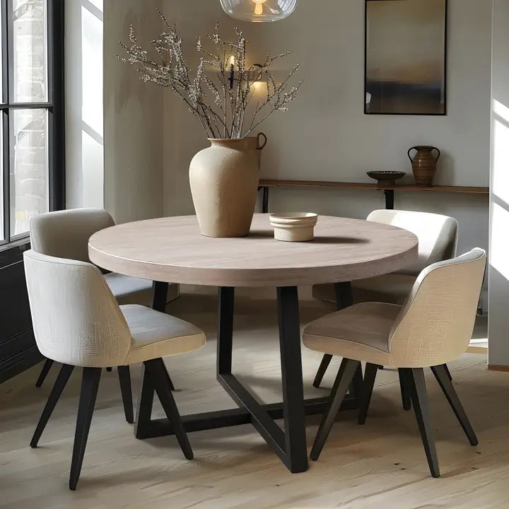 39" 4-People Round Dining Table