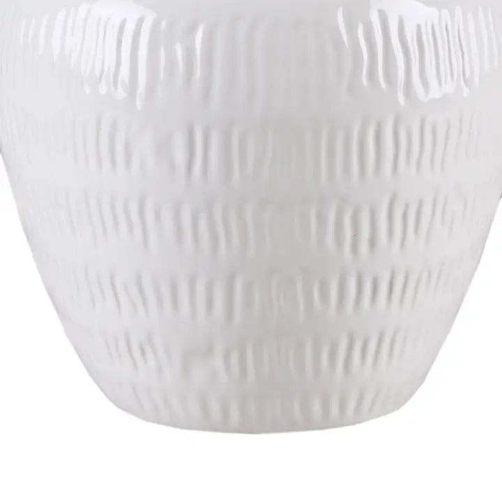Teardrop Ceramic White Table Lamp